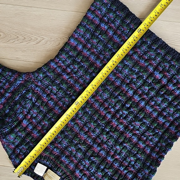 Liz Claiborne Aran Cable Knit Striped Ramie Granny Pullover Sweater Medium - Picture 8 of 12